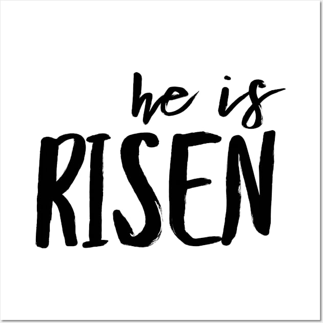 He Is Risen Cool Inspirational Easter Christian Wall Art by Happy - Design